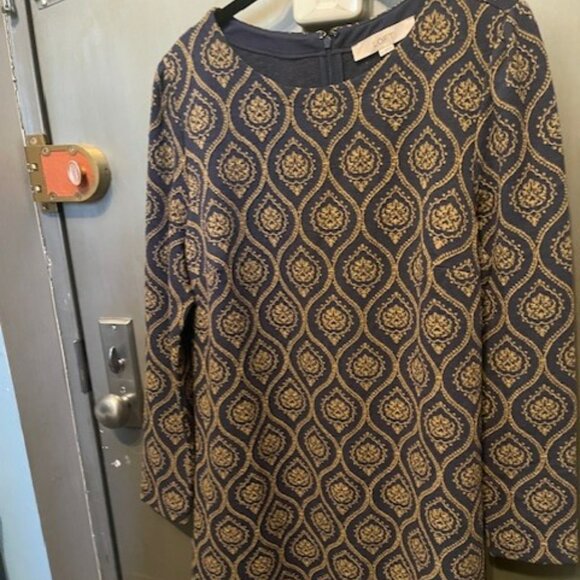 Retro Medallion Jacquard Puff Sleeve Shift Dress - Picture 16 of 16